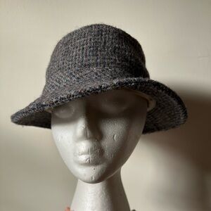 Vintage Harris Tweed Goretex Hat Size Medium Heathered Gray